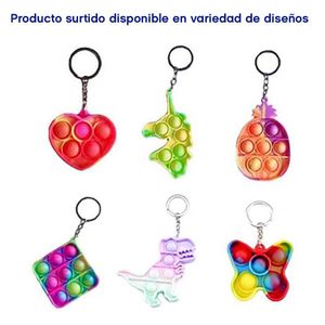 Llavero Antiestrés de Silicón con Diseños Surtidos