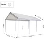 Toldo Estilo Garage Color Blanco de 3 x 6 Metros