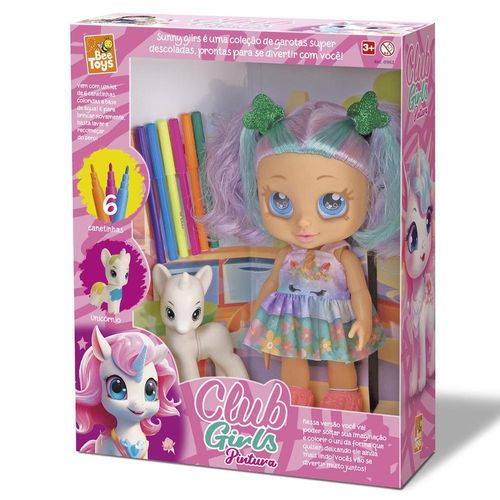 Muñeca Club Girls Pintura con Unicorno