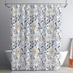 Set de  Cortina con Liner y Ganchos Diseño Flores