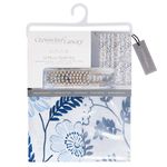 Set de  Cortina con Liner y Ganchos Diseño Flores