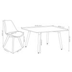 Comedor Rectangular Blanco y Gris para 4 Personas