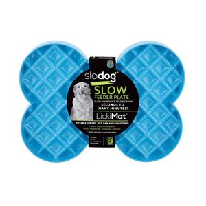 Plato Turquesa en Forma de Hueso - Lickimat