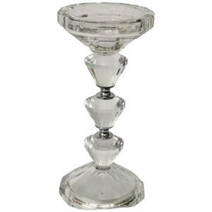 Candelero Decorativo de Cristal Transparente