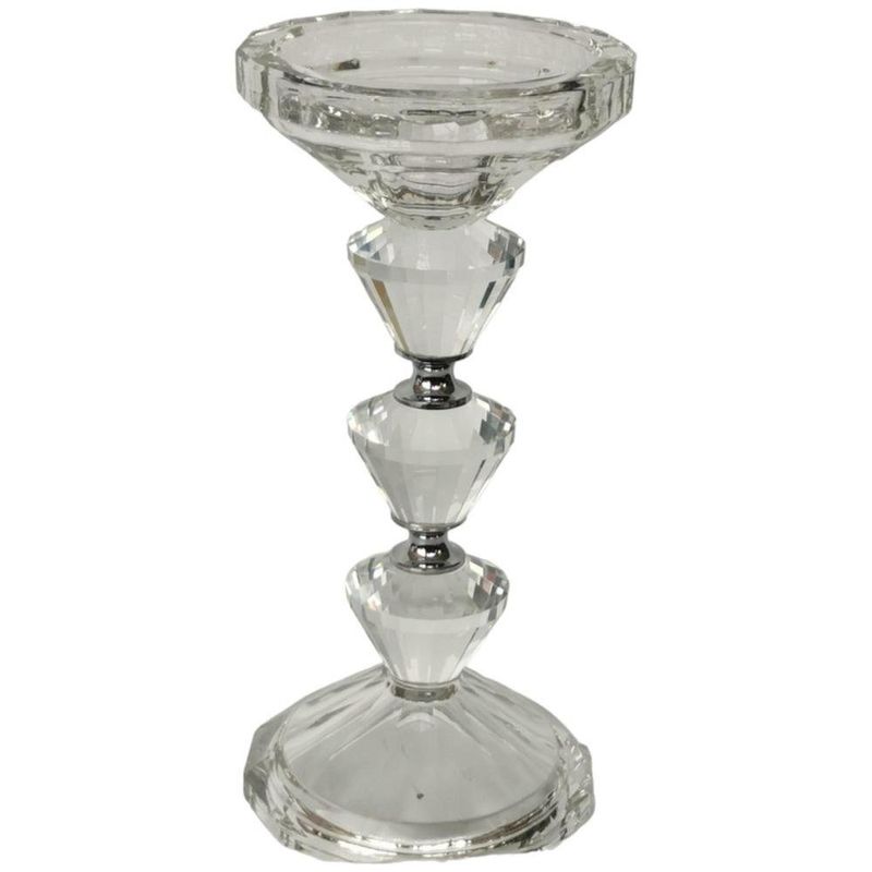 Candelero Decorativo de Cristal Transparente