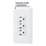 Tomacorriente Triple Basic Blanco - Volteck
