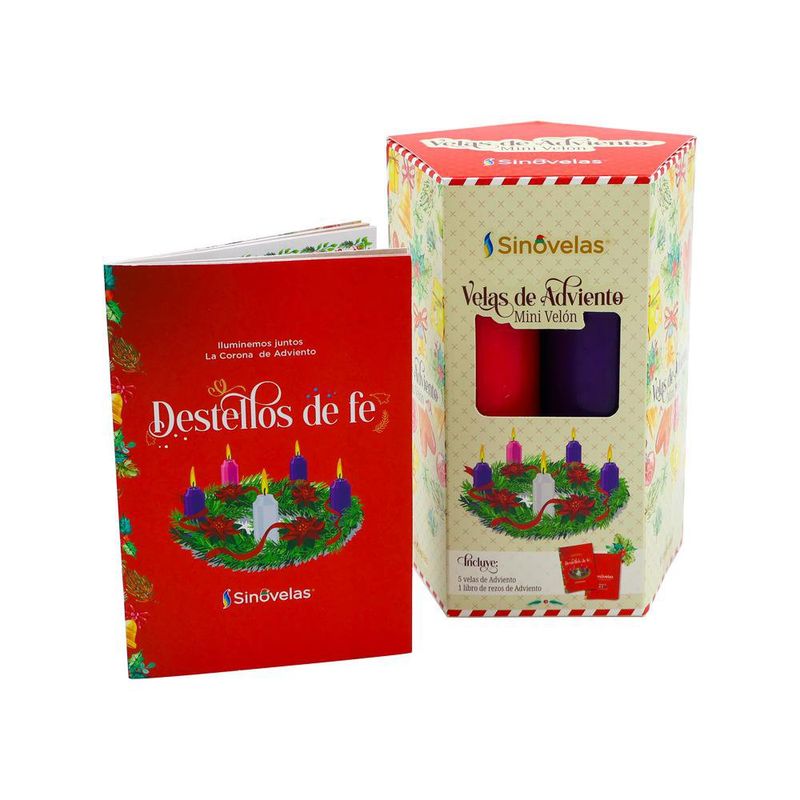 Set de Mini Velones de Adviento 5 Pzas
