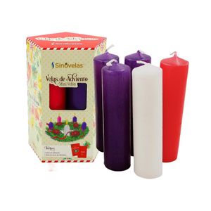 Set de Mini Velones de Adviento 5 Pzas