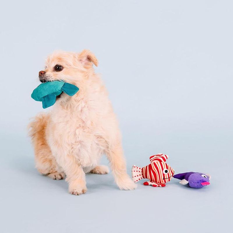 Set de 3 Juguetes para Perro Diseño Pesces