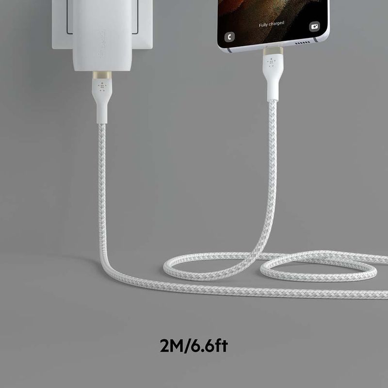 Cable Trenzado USB-C a USB-C 2 M Blanco