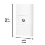 Tomacorriente Coaxial Lisboa Blanco - Volteck