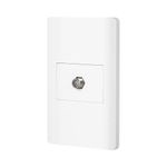Tomacorriente Coaxial Lisboa Blanco - Volteck