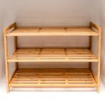 Zapatera de Bambú Apilable 3 Divisiones