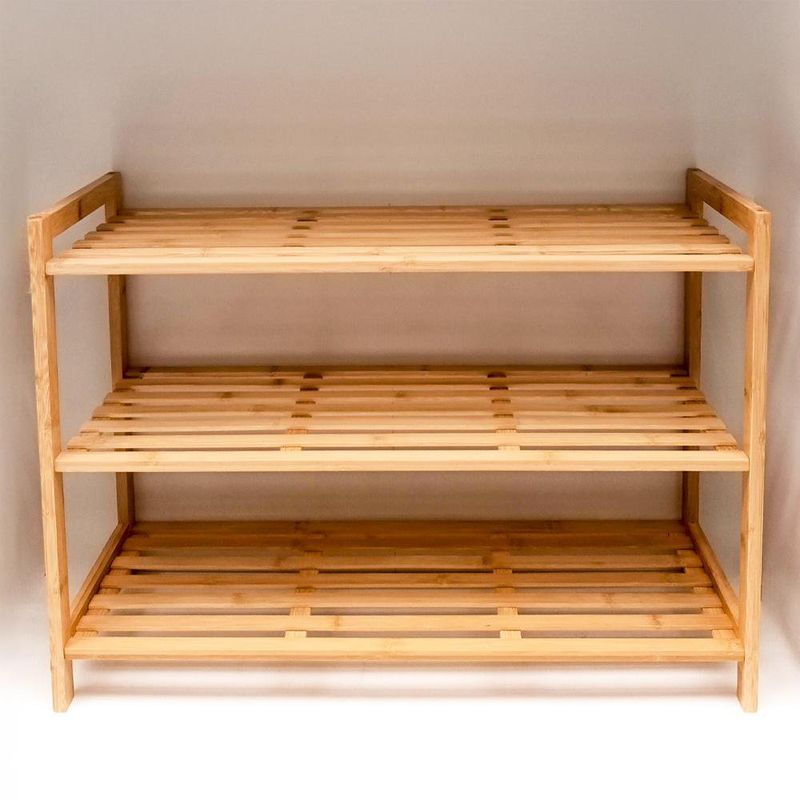 Zapatera de Bambú Apilable 3 Divisiones