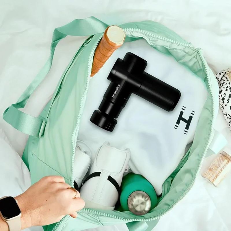 Masajeador Compacto de Percusión Calor/Frío con 4 Accesorios