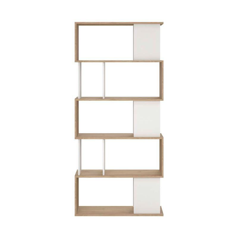 Librera Cubos Blanco y Nogal de 5 Niveles