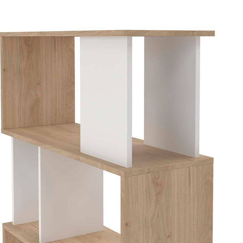 Librera Cubos Blanco y Nogal de 5 Niveles