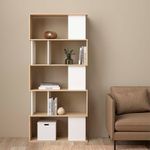 Librera Cubos Blanco y Nogal de 5 Niveles