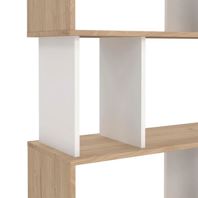 Librera Cubos Blanco y Nogal de 5 Niveles