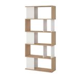 Librera Cubos Blanco y Nogal de 5 Niveles