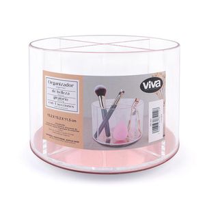Organizador de Cosméticos Redondo Rosa