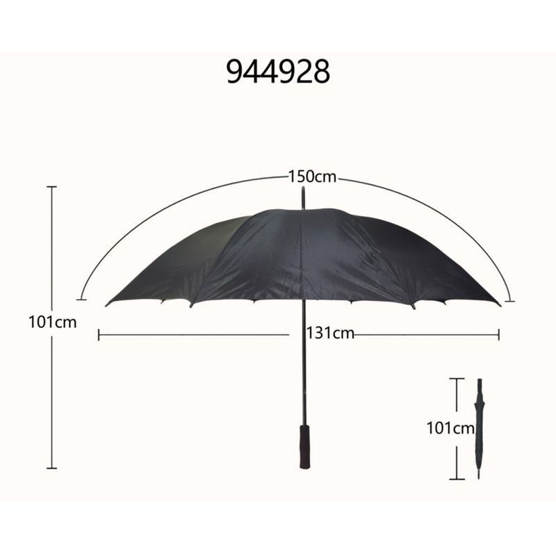 Sombrilla Golf Negra de 29 Plg