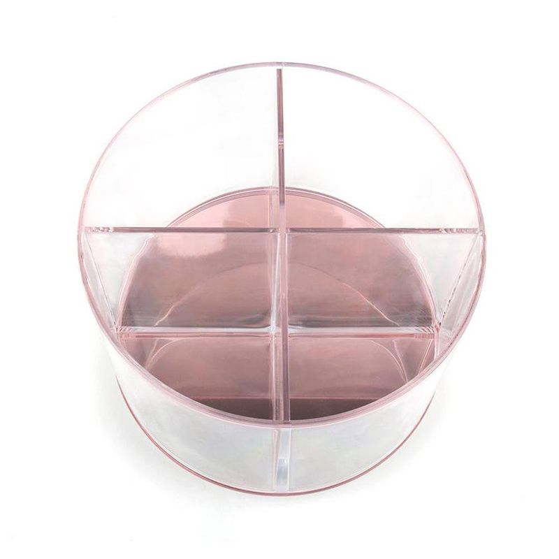 Organizador de Cosméticos Redondo Rosa