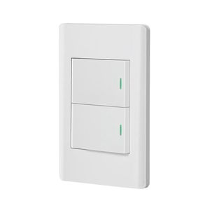 Interruptor Sencillo + Interruptor de 3 Vías 1.5 Módulos Blanco - Volteck