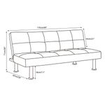 Sofacama Cuadros Gris 175 x 90 x 80 cm - Z