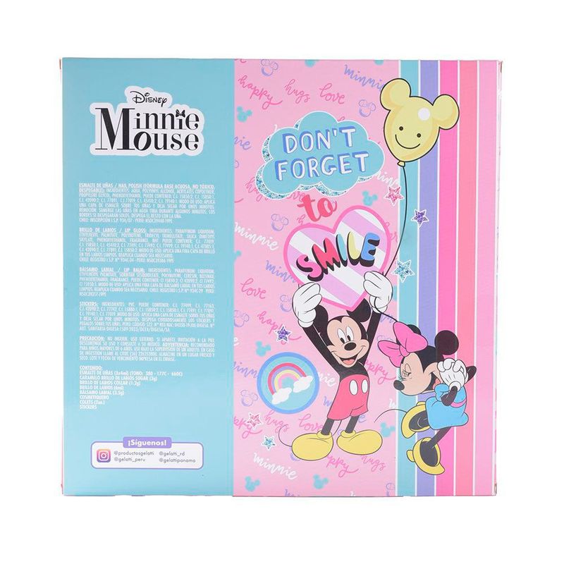 Gelatti esmalte + gloss + bálsamo labial + coleta Minnie