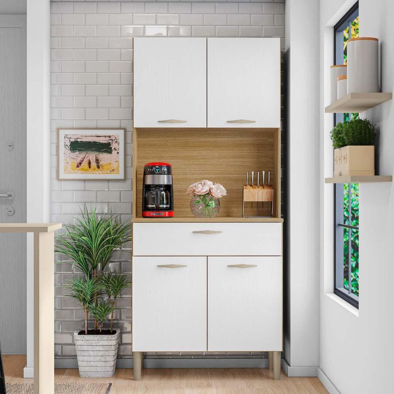 Mueble Organizador de Cocina con Alacena Blanco