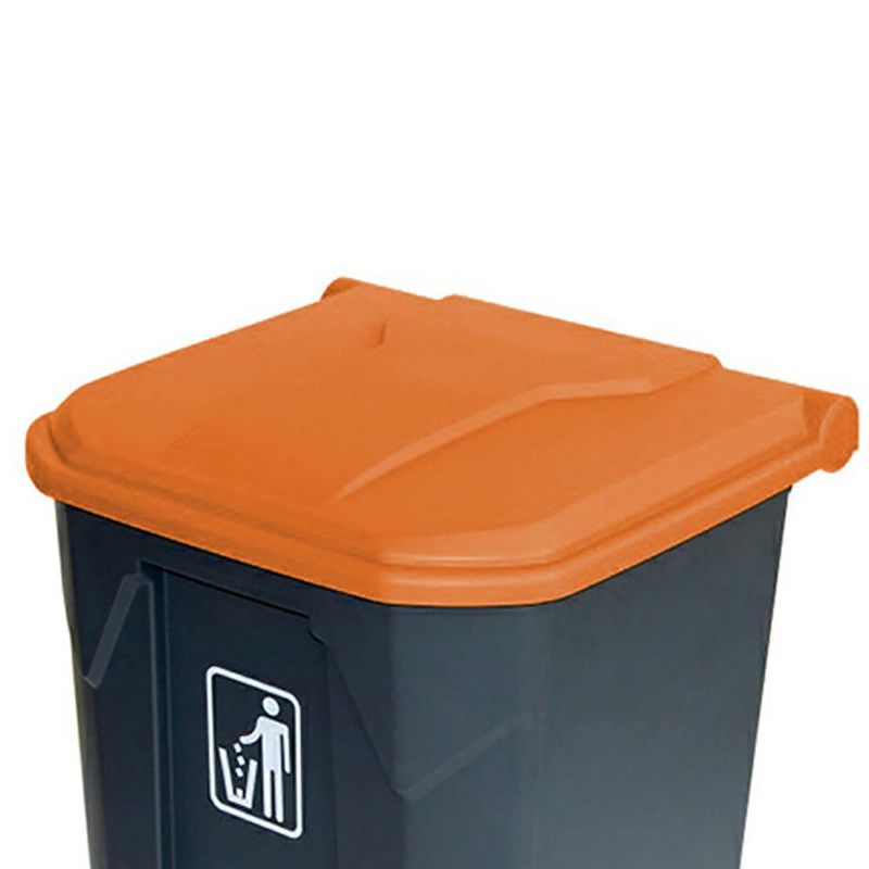 Basurero Alfa de Pedal Tapa Naranja 68 L - Glanz