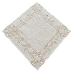 Mantel Cuadrado con Detalle Brocado Beige