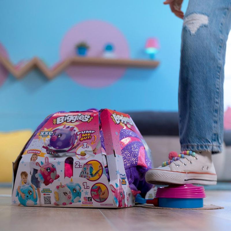 Peluche Inflable Biggies Dragón con Bomba Incluida