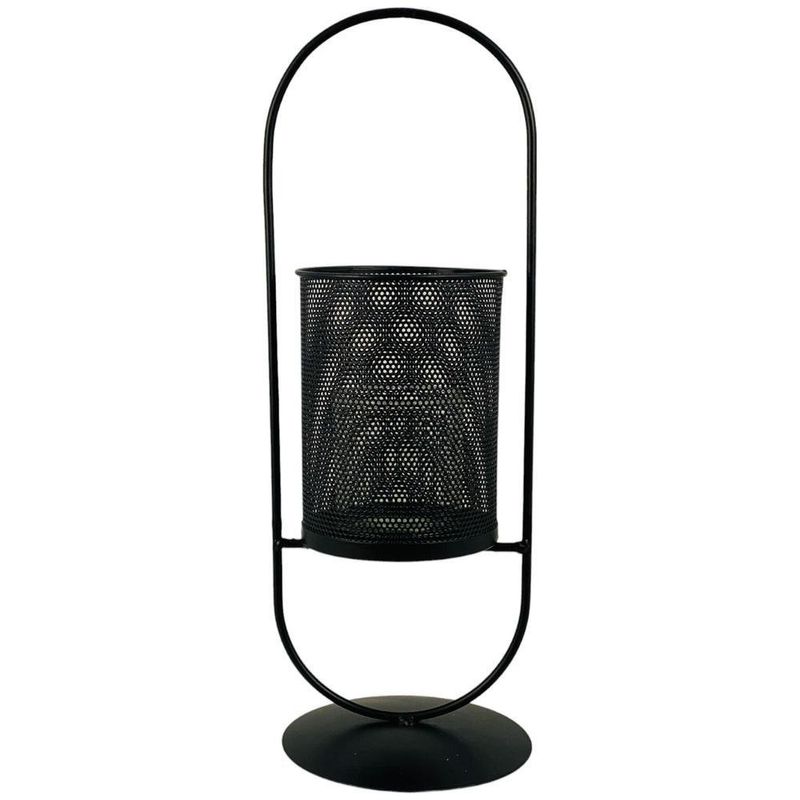 Candelero Colgante de Metal Negro