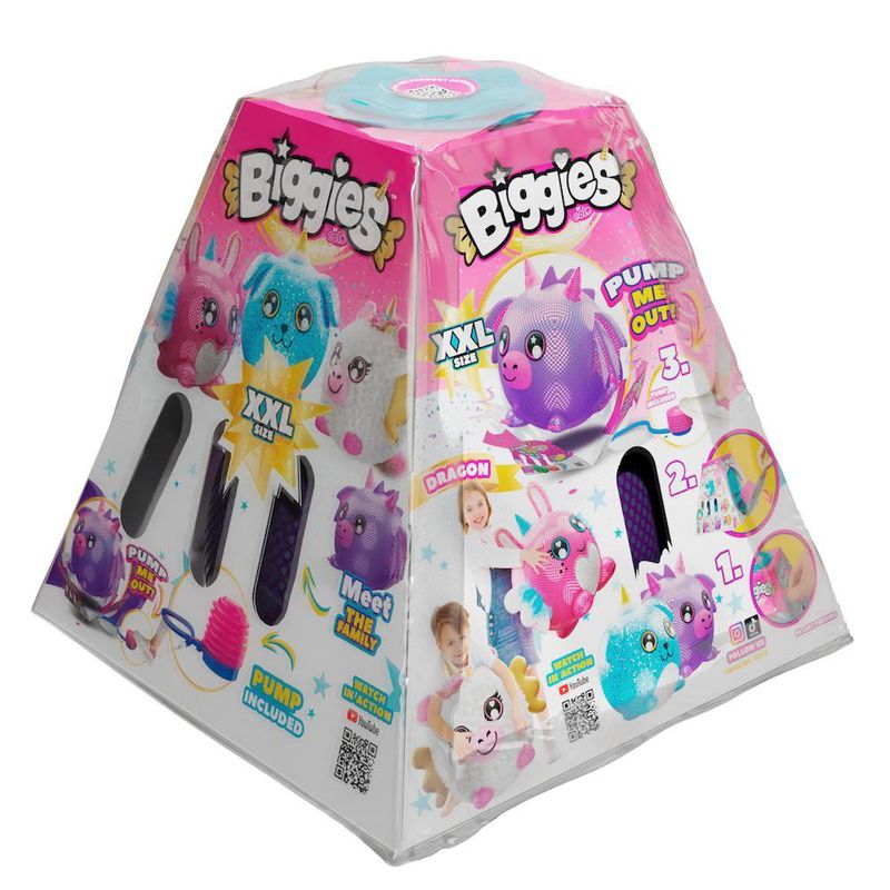 Peluche Inflable Biggies Dragón con Bomba Incluida