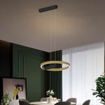 Lámpara LED Geométrica de Techo Dorada Luz Cálida 34 W