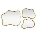 Juego de 3 Espejos Asimétricos Marcos Dorados