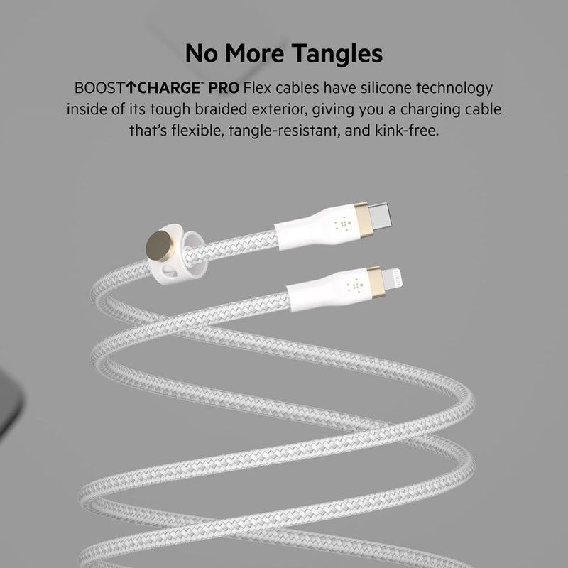 Cable USB-C a Lightning Blanco 3 M