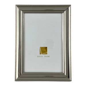 Marco Decorativo Plateado Clásico con Biselado Cuadrado