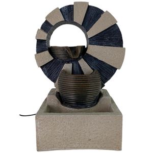 Fuente Decorativa con Luz Diseño de Círculo y Vasijas