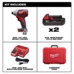 Kit de Destornillador de Impacto Inalámbrico 1/4 Plg 18 V