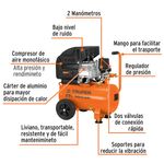 Kit Compresor 25 Litros Manguera y Pistola 3 Hp
