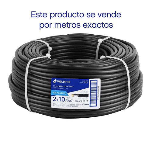Cable TSJ Uso Extra Rudo Venta por Metro 2 X 10 AWG