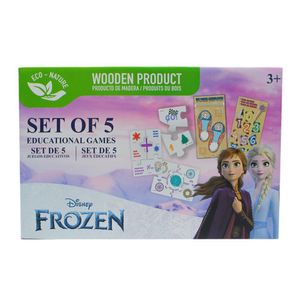 Set Educativo de 5 Juegos de Madera Frozen