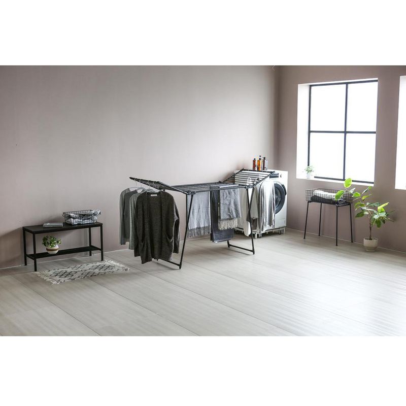 Tendedero Plegable de Metal Negro