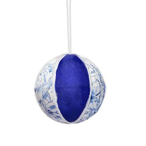 Bomba Acabado Porcelana Azul y Blanco 10 Cm