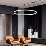 Lámpara LED Circular para Techo Blanca 150 Cm