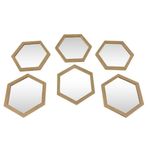 Set de 6 Espejos Decorativos Hexagonales