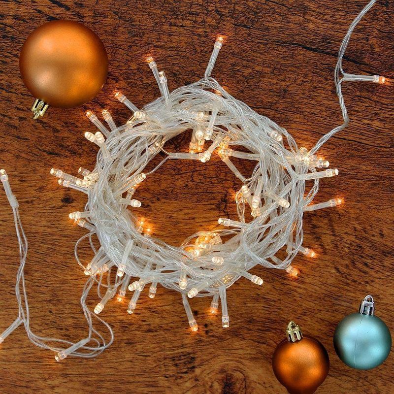 Serie LED con Cable Transparente de 300 Luces y 2 Funciones